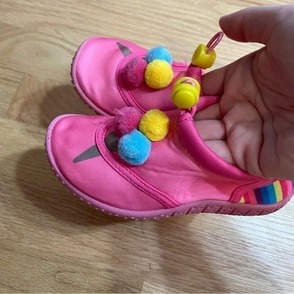 Lily & Dan Unicorn Water Shoes Pink 9 10 Kids Girls Toddler - Picture 7 of 8